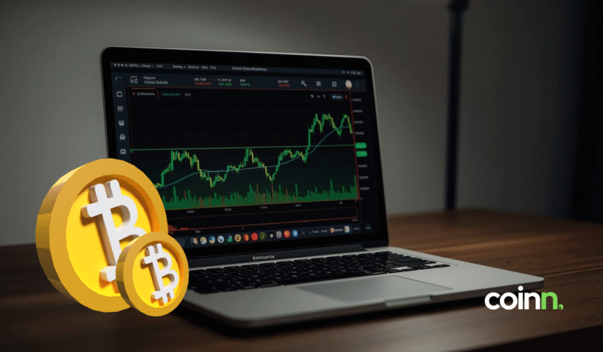 Wykres ceny Bitcoin zbliżającej się do nowego ATH na poziomie 123 tys. USD